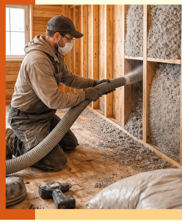 Утепление дачного дома эковатой в Фрязино — быстро и надёжно