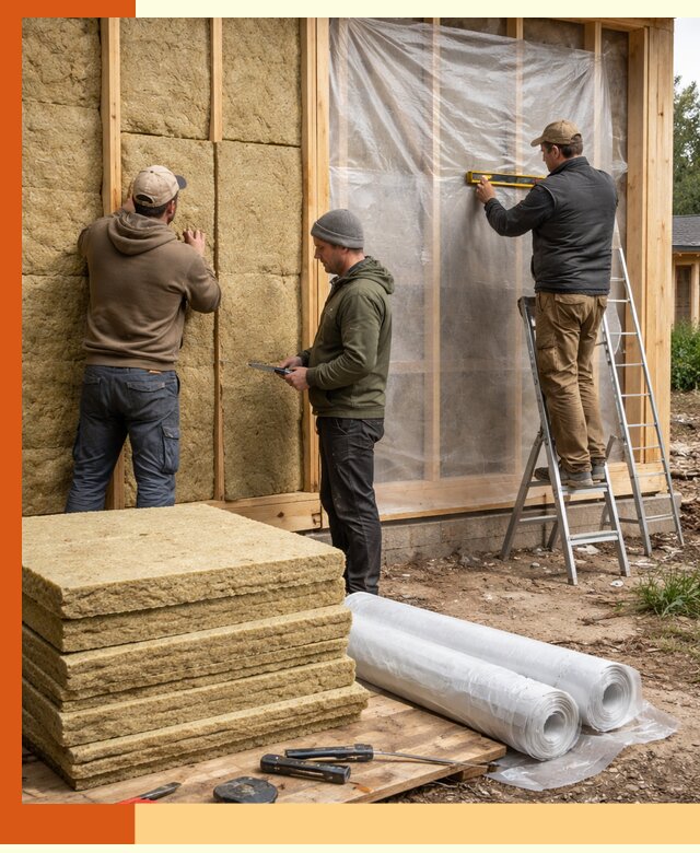 Утепление каркасного дома в Фрязино под ключ с гарантией качества