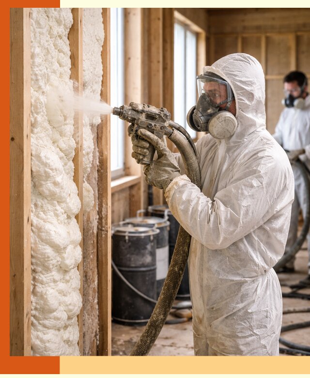 Утепление каркасного дома пенополиуретаном в Фрязино