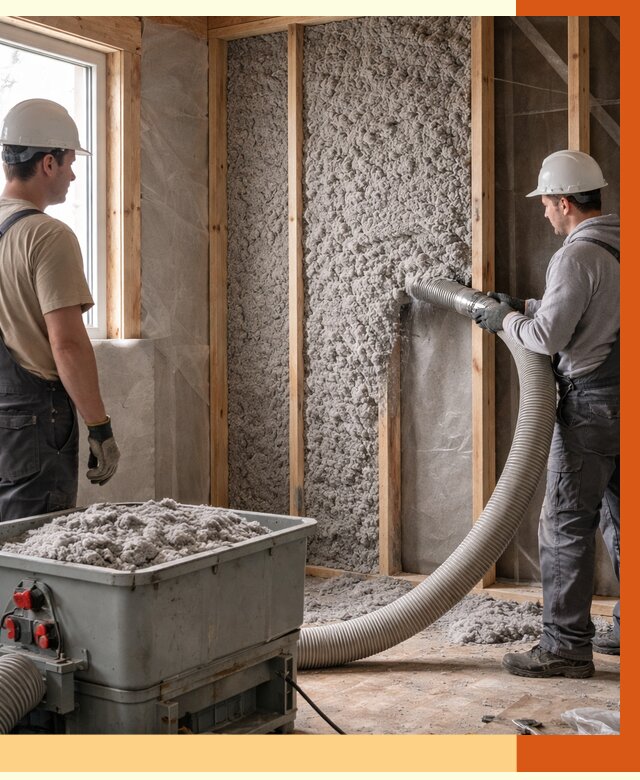 Утепление каркасного дома эковатой в Фрязино от 1869 руб. | ТепломастерФрз