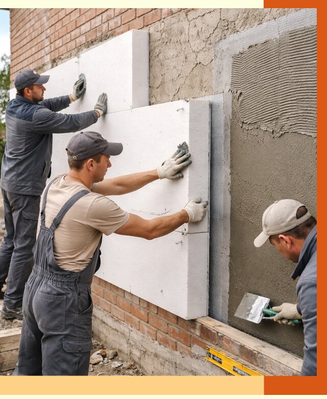 Утепление кирпичного дома в Фрязино от 4362 руб. под ключ | ТепломастерФрз