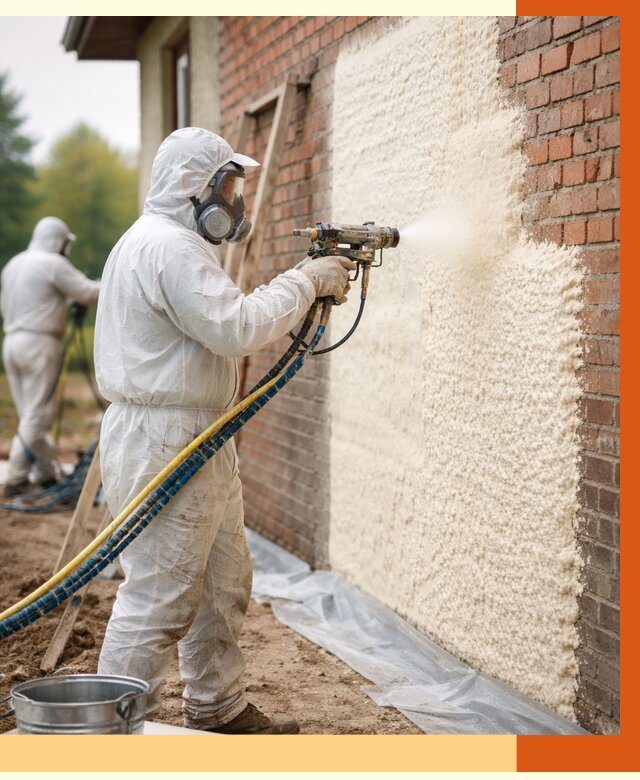 Утепление кирпичного дома ППУ в Фрязино под ключ от 6750 руб. | ТепломастерФрз