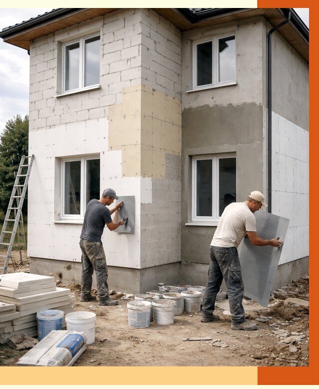 Утепление дома из газобетона в Фрязино от 4362 руб./м² — заказать у ТепломастерФрз