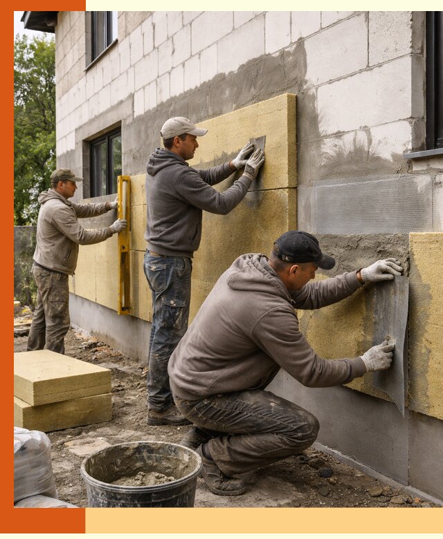 Утепление дома из газобетона в Фрязино качественно и долговечно