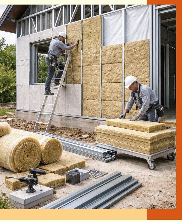 Утепление дома из ЛСТК в Фрязино от 5400 руб./м² — профессионально | ТепломастерФрз