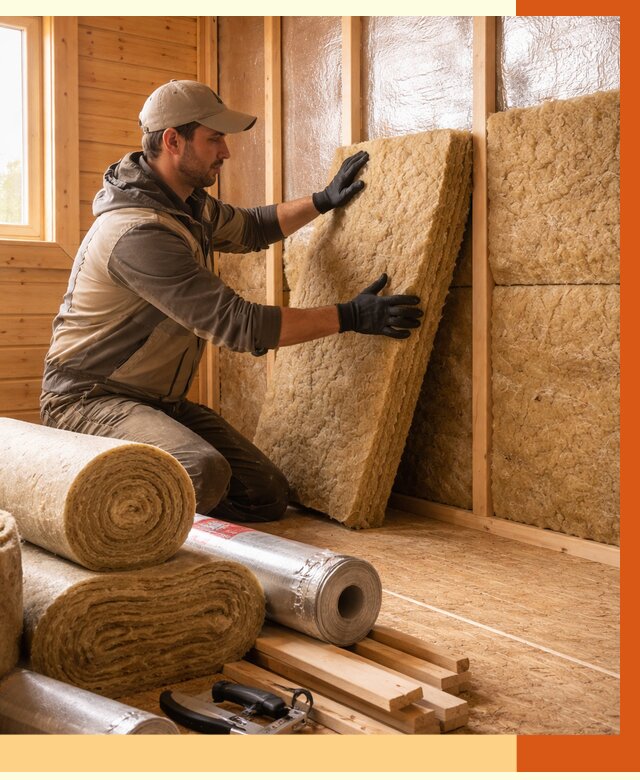 Утепление бани в Фрязино под ключ от 4673 руб./м2 — утеплить потолок, пол и стены | ТепломастерФрз