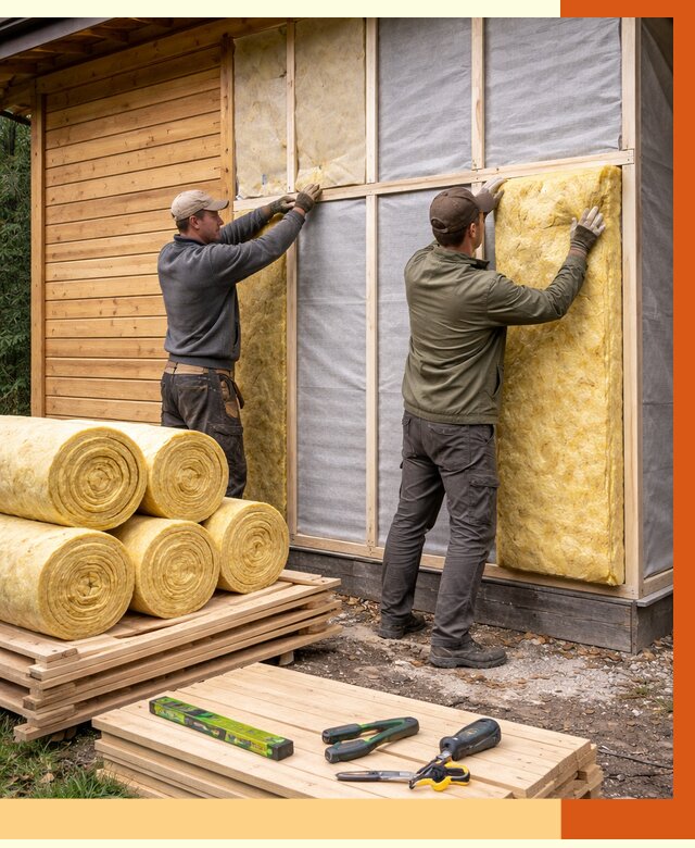 Утепление бани снаружи в Фрязино от 88273 руб. под ключ | ТепломастерФрз