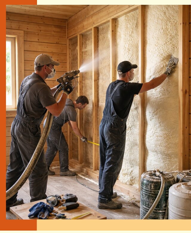 Утепление бани пенополиуретаном (ППУ) в Фрязино