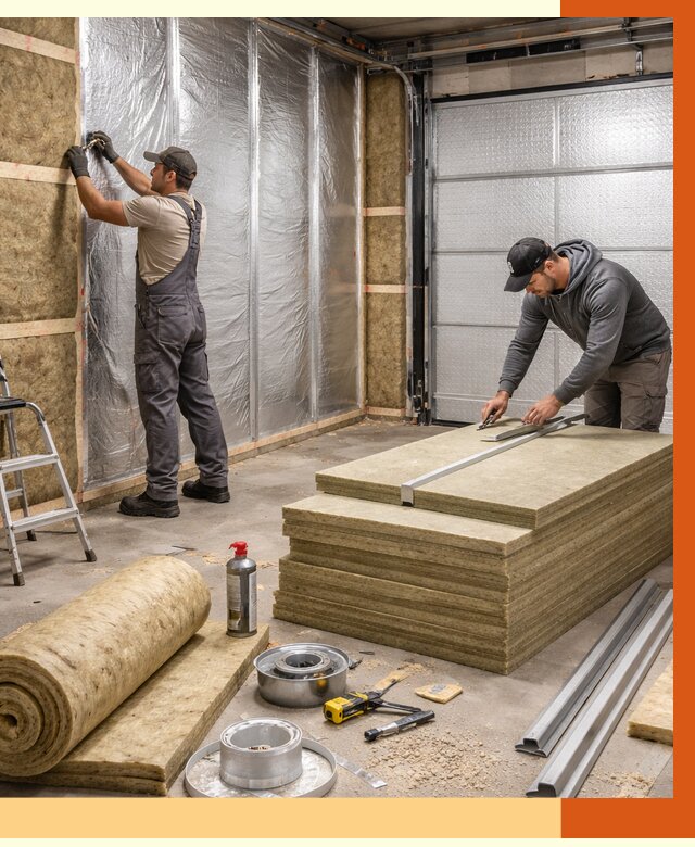 Утепление гаража в Фрязино от 4673 руб/м2 — комплексное утепление ворот и стен | ТепломастерФрз