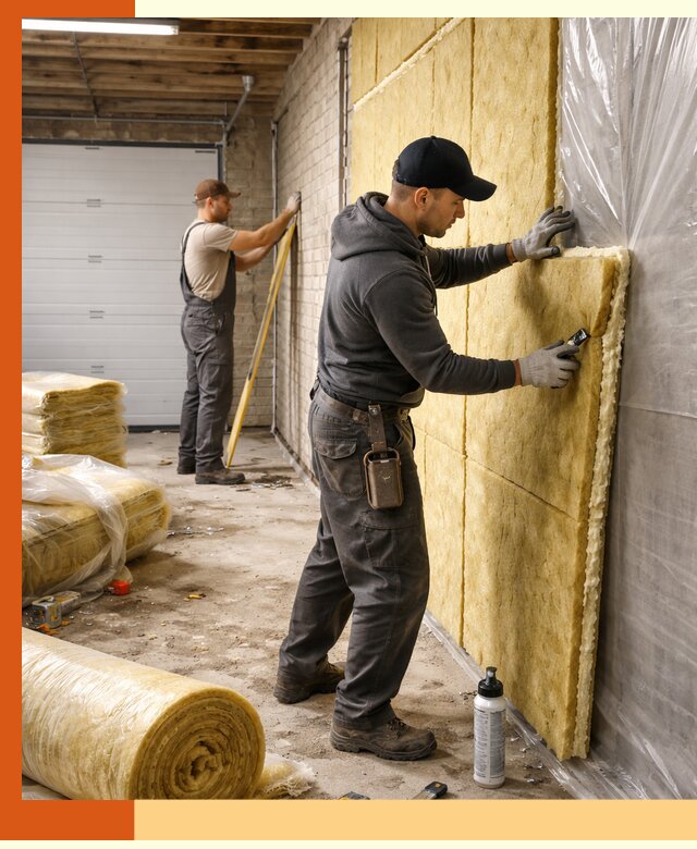 Утепление гаража под ключ в Фрязино — все виды теплоизоляции