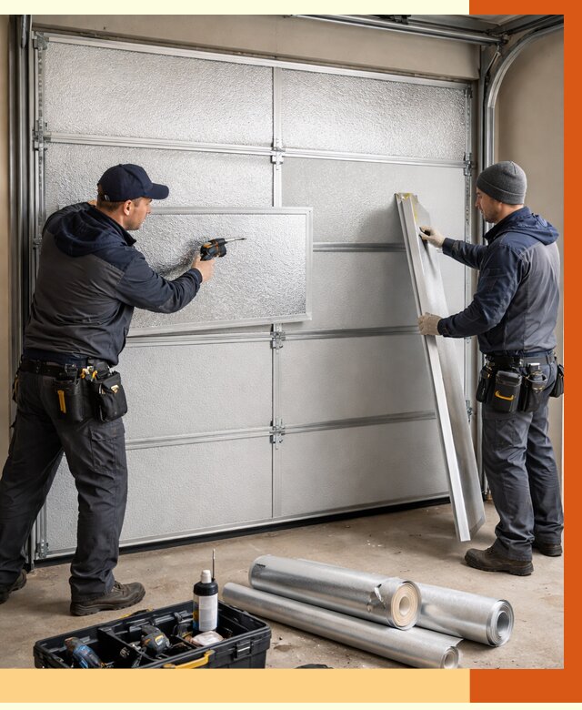 Утепление гаражных ворот в Фрязино от 8152 руб/м2 — надежно и быстро | ТепломастерФрз