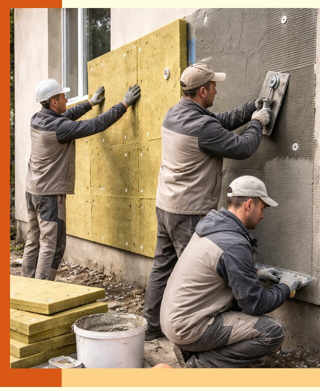 Утепление фасада под штукатурку в Фрязино — энергоэффективная технология