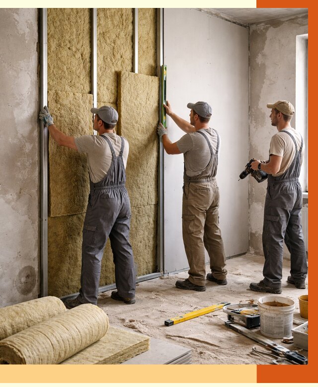 Утепление стен изнутри в Фрязино от 2337 руб/м² под ключ | ТепломастерФрз