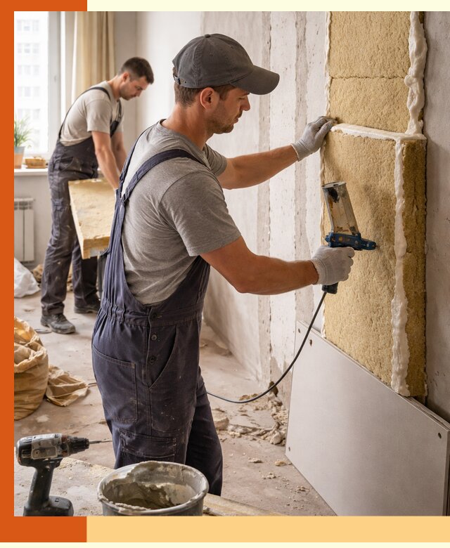 Утепление стен изнутри в Фрязино — качественно и эффективно