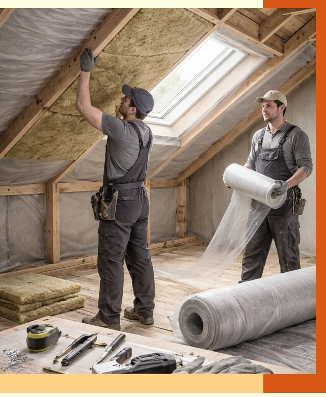 Утепление крыши изнутри мансарды в Фрязино от 4362 руб./м² | ТепломастерФрз