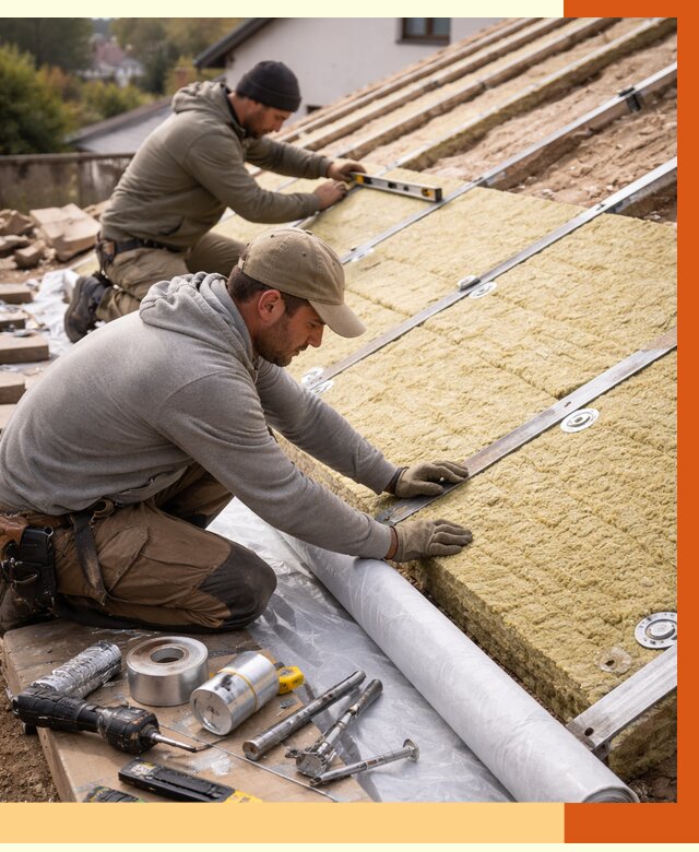 Утепление крыши снаружи в Фрязино под ключ от 1246 руб./м2 | ТепломастерФрз