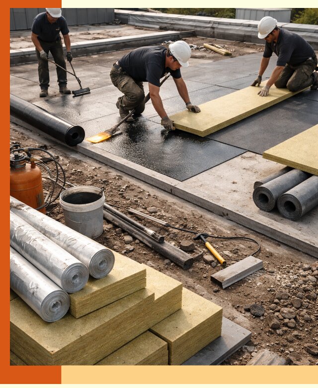 Утепление плоской крыши в Фрязино — надежная теплоизоляция и герметизация