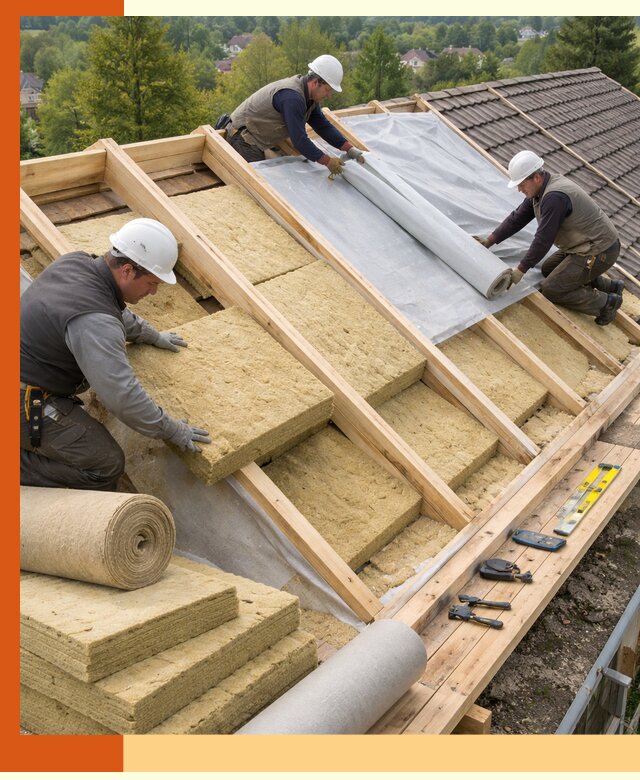 Утепление скатной крыши в Фрязино качественно и надёжно