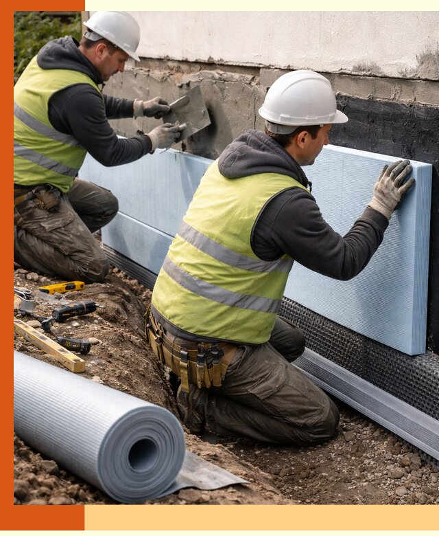 Утепление фундамента снаружи в Фрязино — профессиональная теплоизоляция