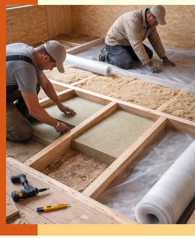 Профессиональное утепление деревянного пола в Фрязино