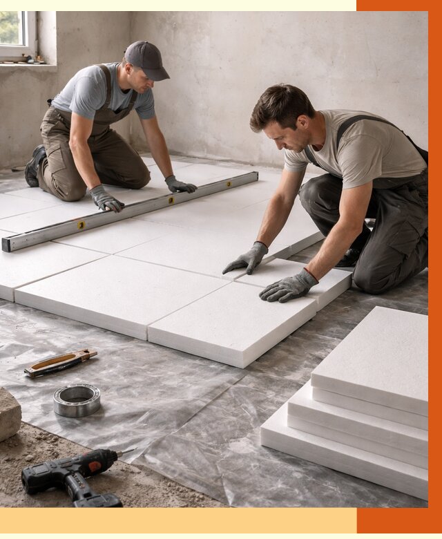 Утепление бетонного пола в Фрязино от 2596 руб/м2 — монтаж и цена | ТепломастерФрз