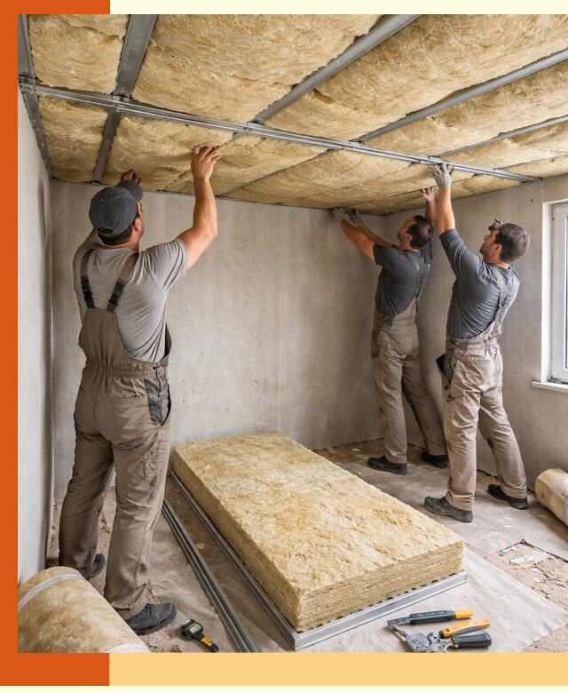 Утепление потолка в Фрязино — тепло и без сквозняков