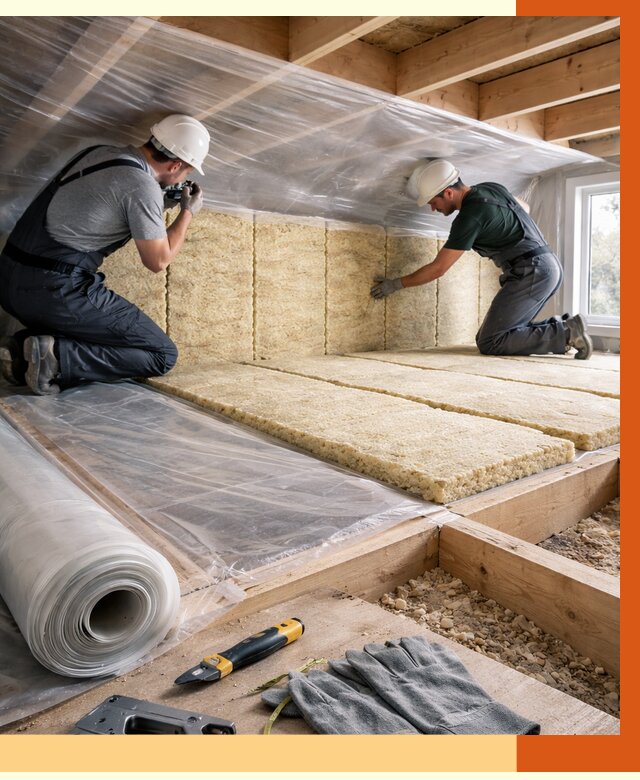 Утепление перекрытий в Фрязино от 2960 руб/м2 — утепление межэтажных и чердачных | ТепломастерФрз