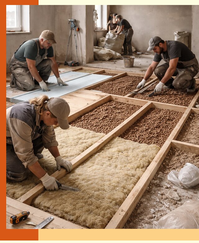 Утепление перекрытий жилых и промышленных зданий в Фрязино