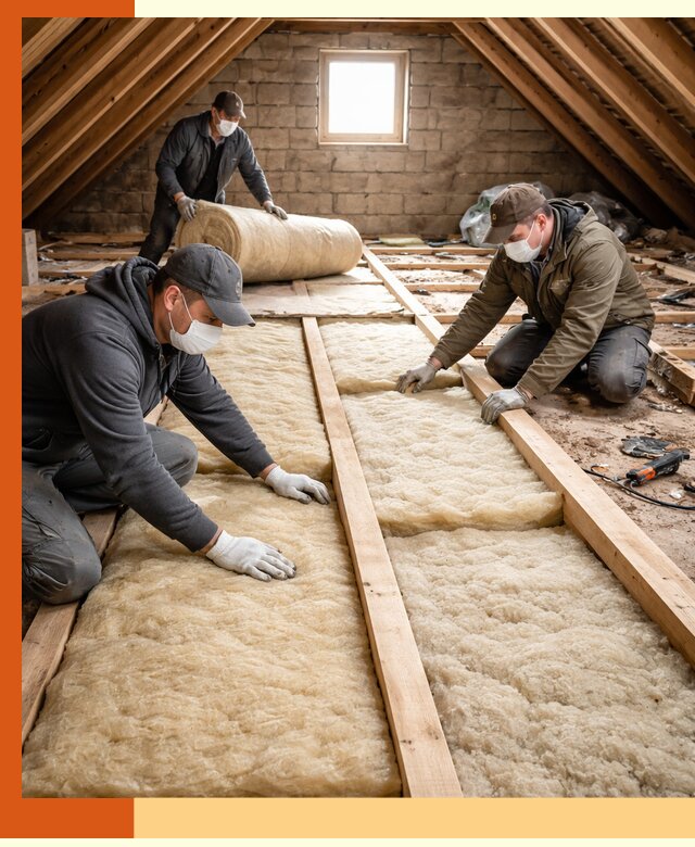 Утепление чердака в Фрязино — профессиональная теплоизоляция кровли