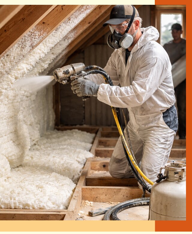 Утепление чердака ППУ в Фрязино от 8952 руб./м2 — услуга под ключ | ТепломастерФрз