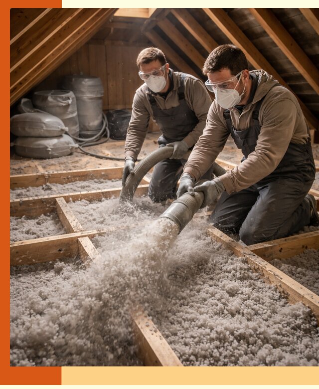 Утепление чердака эковатой в Фрязино — быстро и надёжно