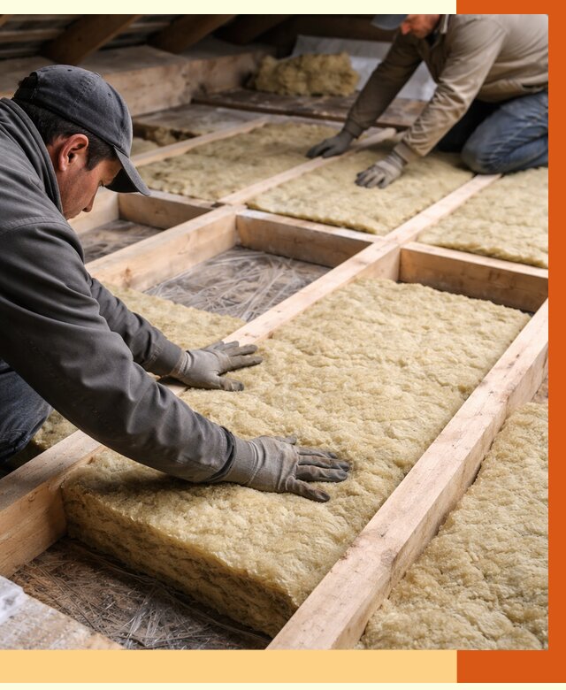 Утепление чердака минватой в Фрязино от 3635 руб/м2 под ключ | ТепломастерФрз