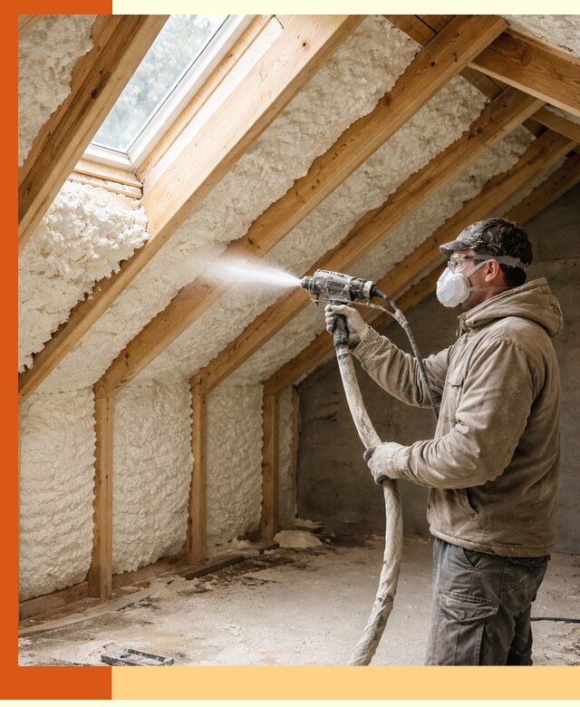 Утепление мансарды ППУ в Фрязино быстро и надежно