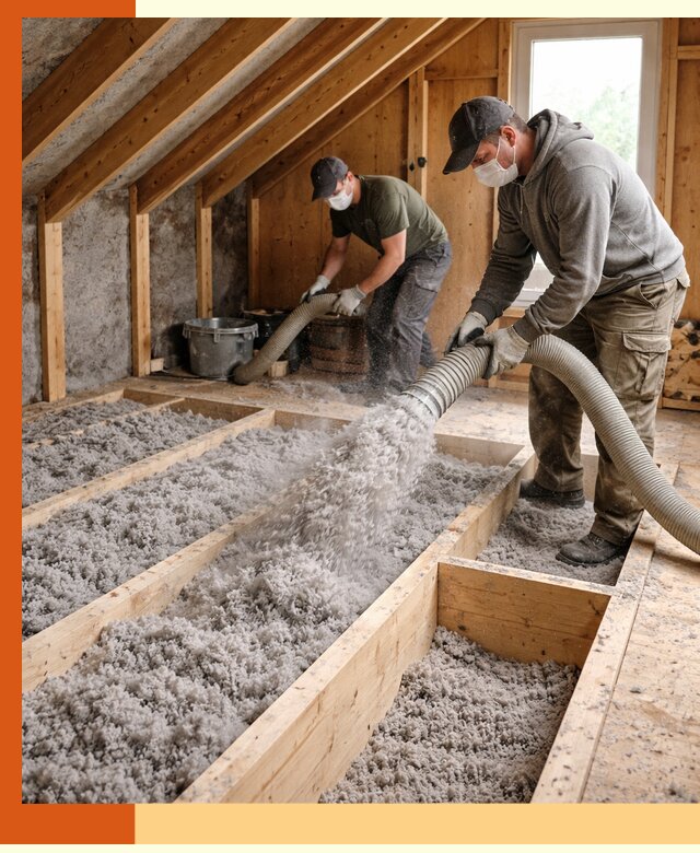 Утепление мансарды эковатой в Фрязино с гарантией качества