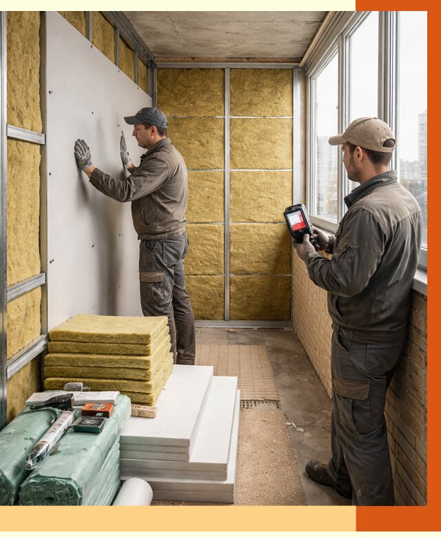 Утепление балкона в Фрязине от 4673 руб. под ключ | ТепломастерФрз