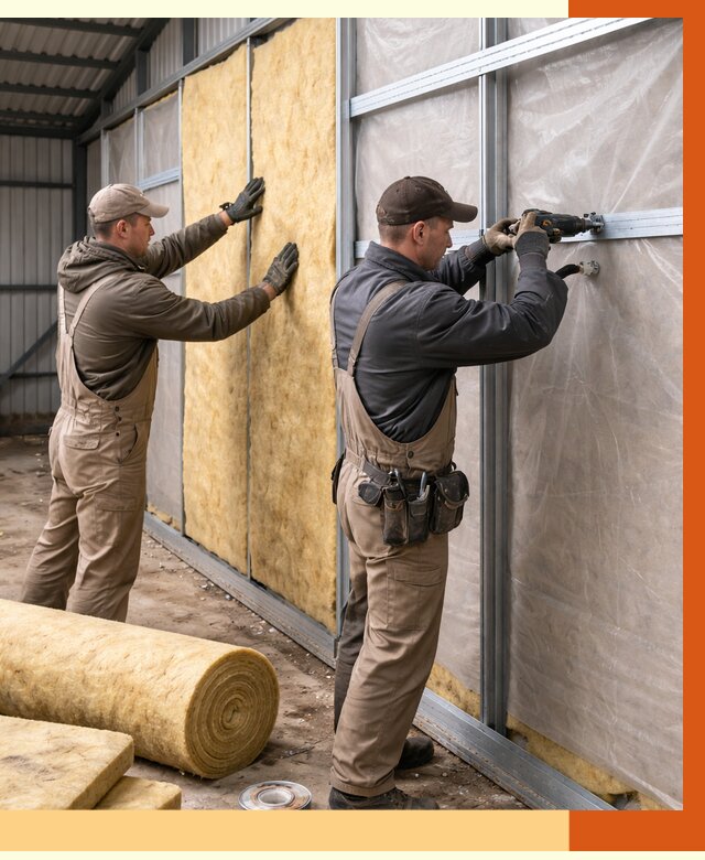 Утепление металлического ангара в Фрязино от 4933 руб/м2 — услуги под ключ | ТепломастерФрз