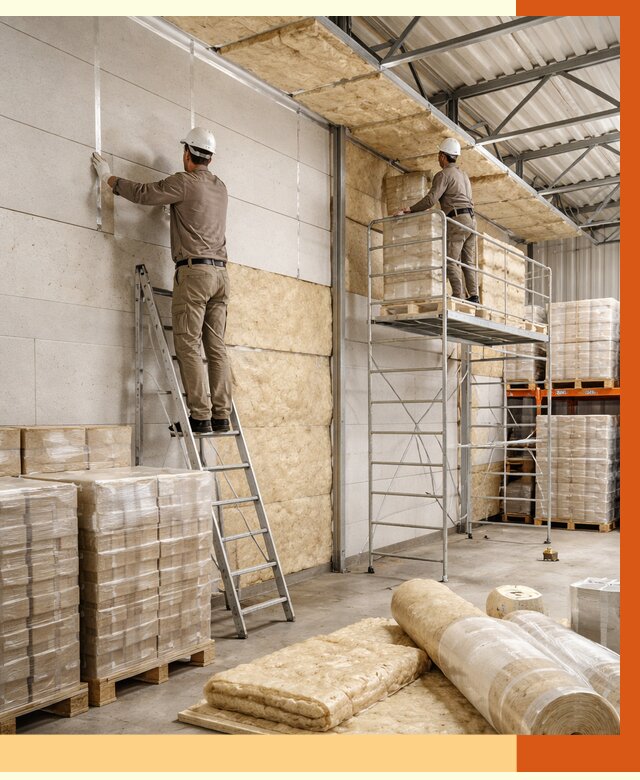 Утепление склада готовой продукции в Фрязино от 2025 руб./м2 — комплексно | ТепломастерФрз