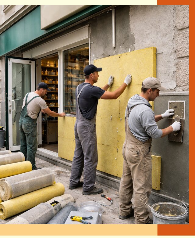 Утепление магазина в Фрязино от 4673 руб/м2 — цена, стены и снаружи | ТепломастерФрз