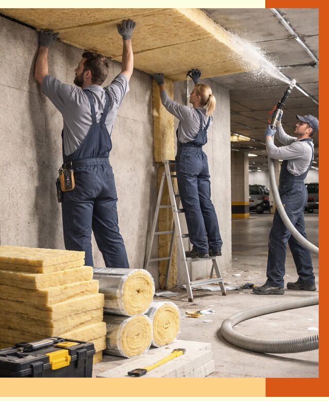 Утепление паркинга в Фрязино от 7062 руб./м2 — работы под ключ | ТепломастерФрз