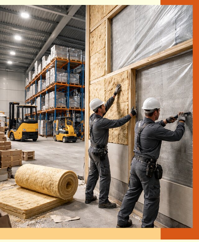 Утепление склада с техникой в Фрязино от 4362 руб./м2 — комплексно под ключ | ТепломастерФрз