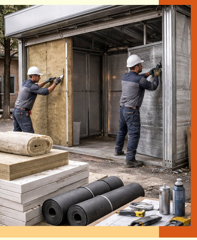 Утепление павильона шаурма в Фрязино под ключ от 1246 руб. за м² | ТепломастерФрз