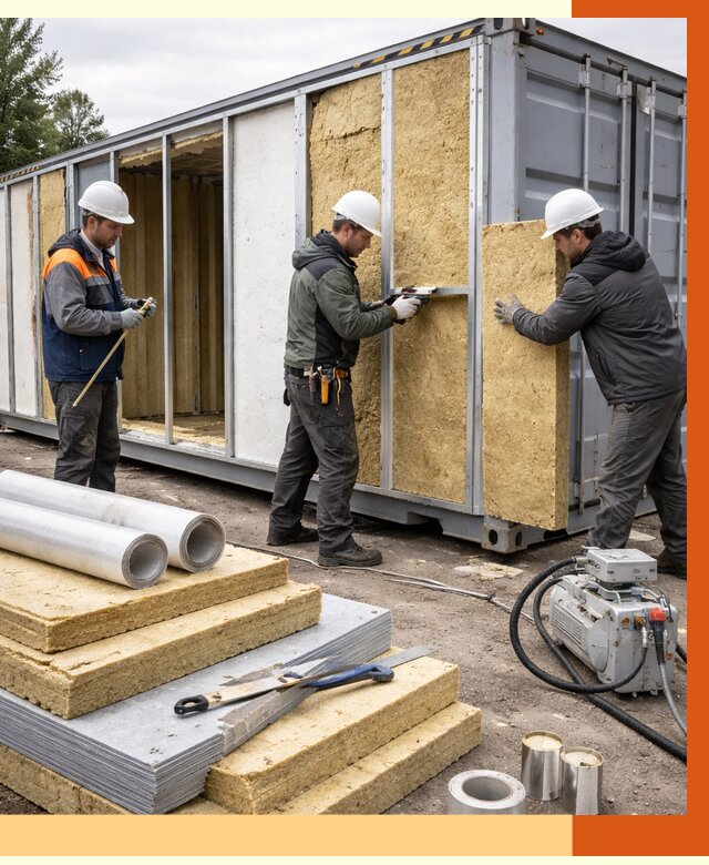 Утепление морского контейнера в Фрязино от 3894 руб. под ключ | ТепломастерФрз