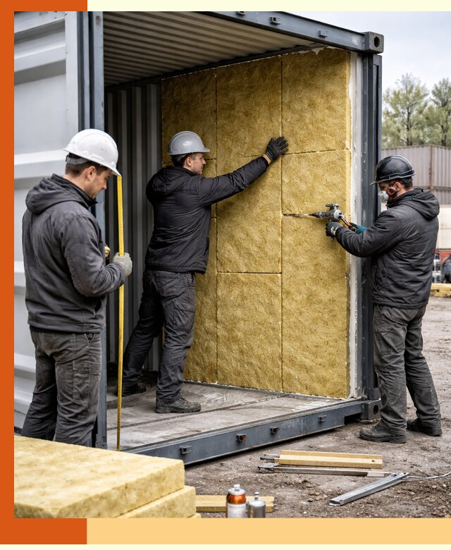 Утепление морского контейнера в Фрязино: надежная теплоизоляция и защита