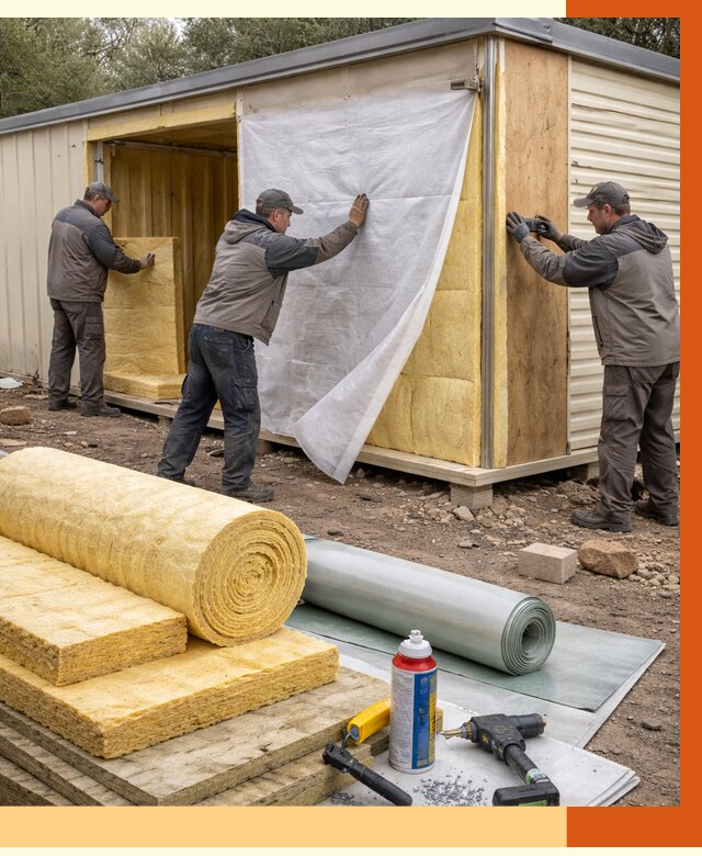 Утепление строительной бытовки в Фрязино от 12981 руб. под ключ | ТепломастерФрз