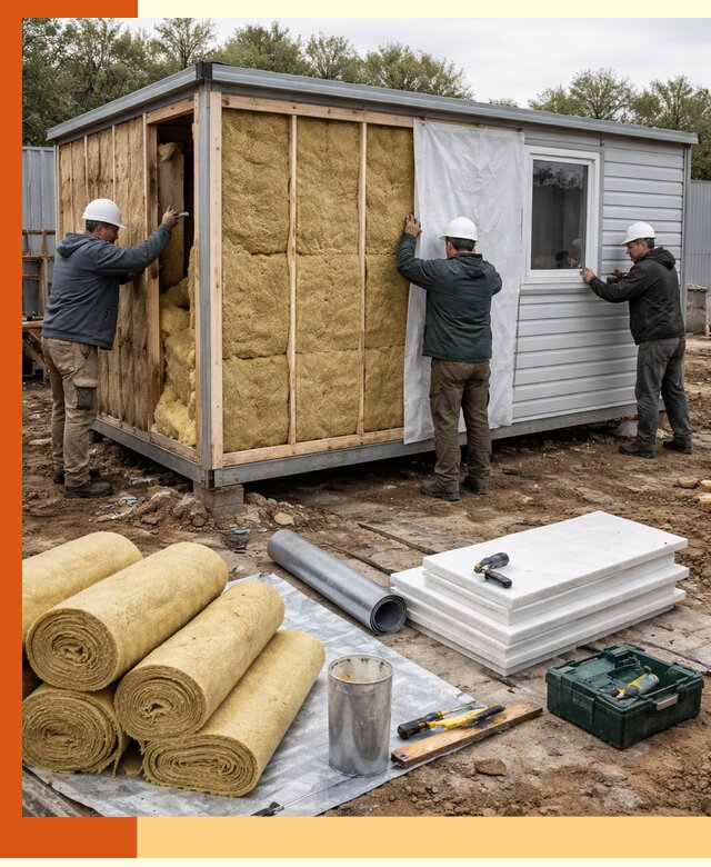 Утепление строительной бытовки под ключ в Фрязино для любых условий