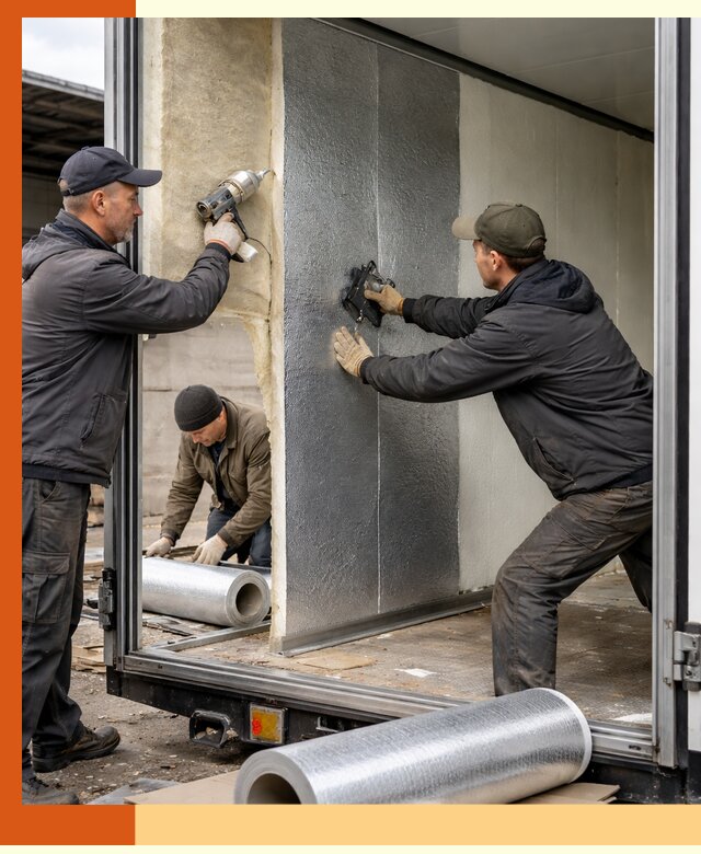 Утепление холодильного кузова в Фрязино — монтаж и теплоизоляция