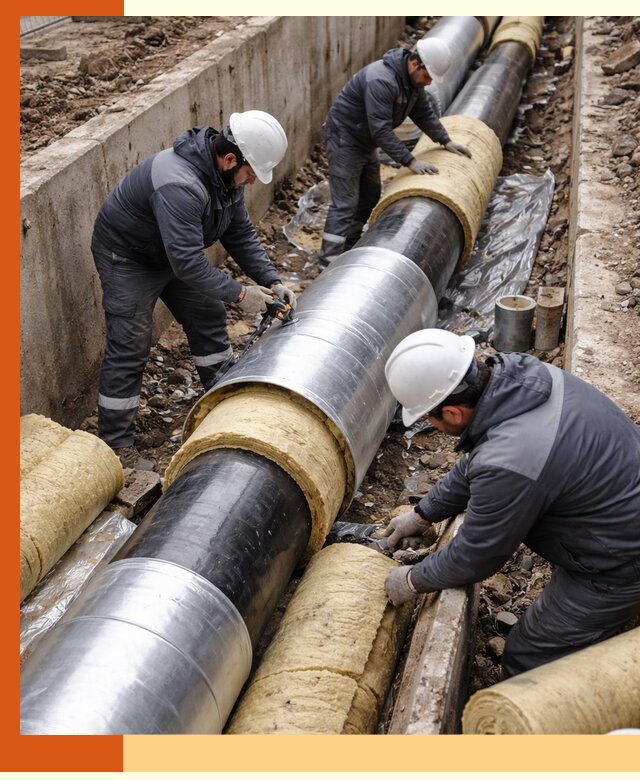 Утепление теплотрассы в Фрязино: утеплительные работы и материалы