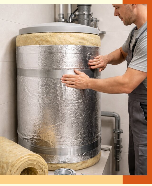 Утепление бойлера в Фрязино от 4673 руб. под ключ | Утепление ППУ | ТепломастерФрз