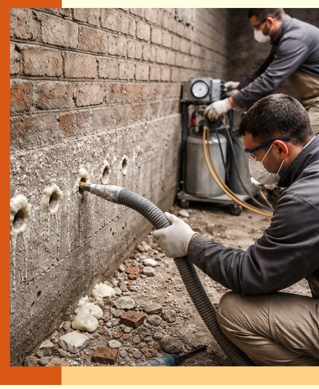 Заполнение колодцевой кладки ППУ в Фрязино быстро и герметично