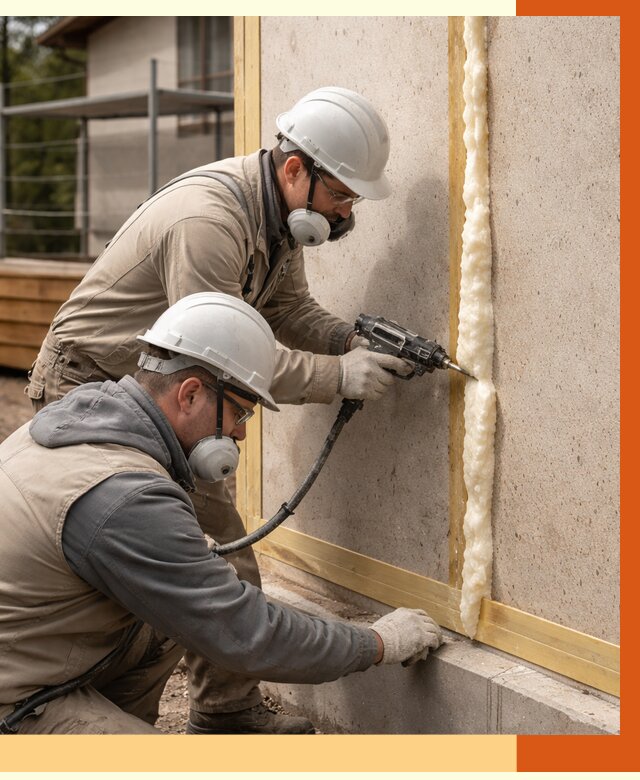 Утепление сип панелей ППУ в Фрязино от 4985 руб. под ключ | ТепломастерФрз